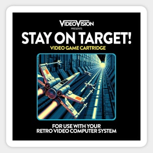 Stay on Target 80s Game Sticker